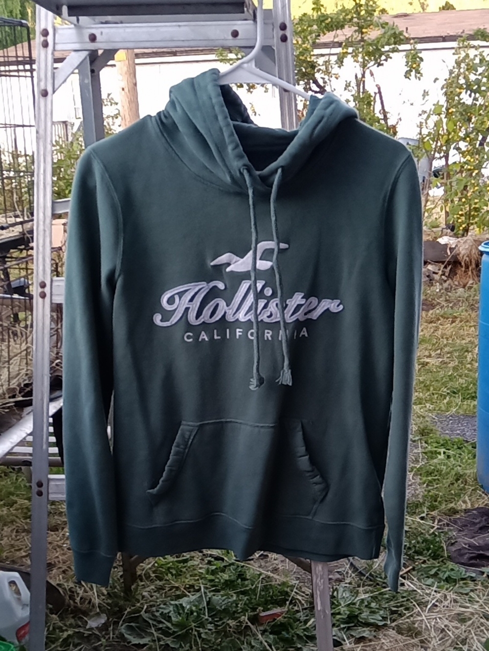 Hollister Dark Green California Logo Hoodie